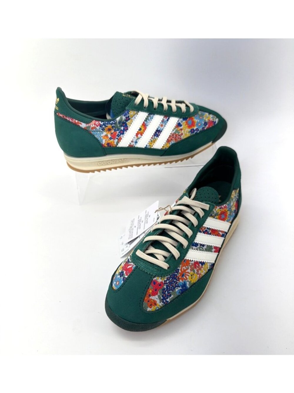 Adidas SL 72 OG Liberty London Collegiate Sneakers Green Floral Design Size 6.5